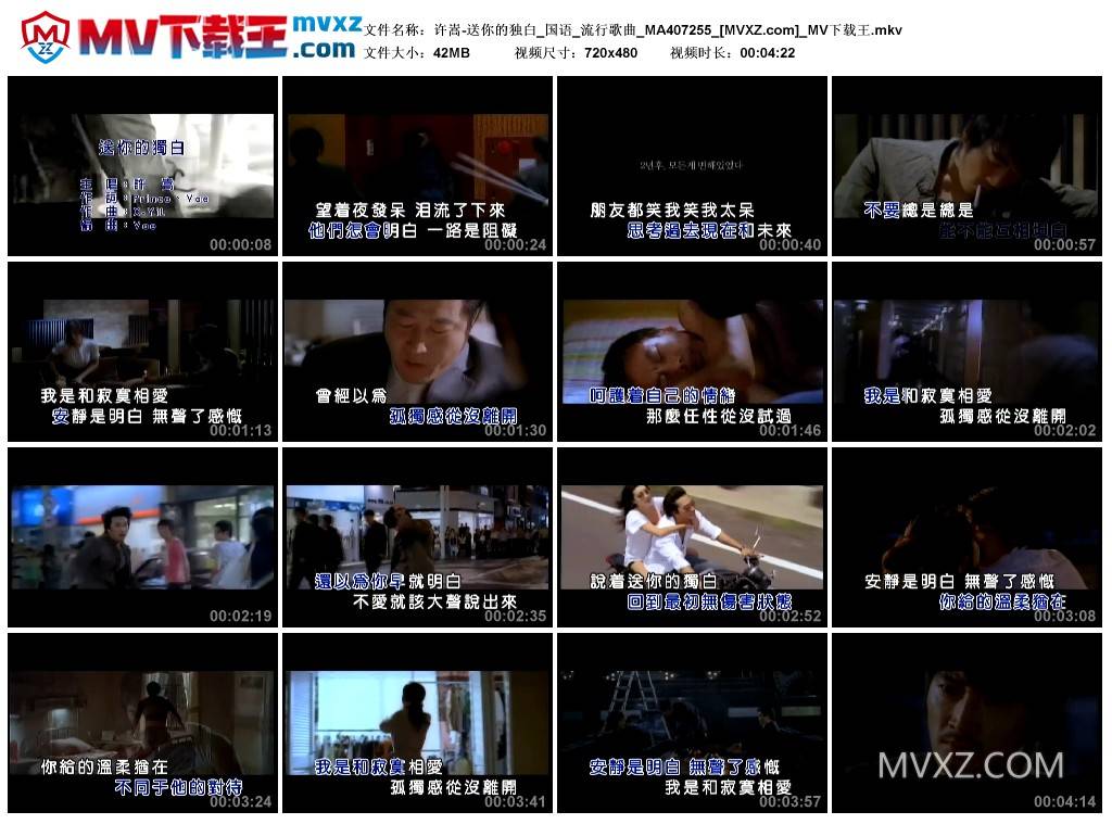 许嵩-送你的独白_国语_流行歌曲_MA407255